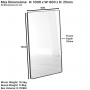 Chic Medium Rectangle Black Metal Wall Mirror – 100cm x 60cm