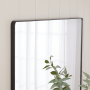 Chic Large Rectangle Black Metal Wall Mirror – 120cm x 80cm
