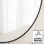 Chic Medium Round Black Metal Wall Mirror – Dia 80cm