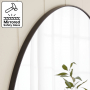 Chic Large Round Black Metal Wall Mirror – Dia 100cm