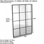 Industrial Large Rectangle Black Metal Window Wall Mirror – 120cm x 90cm