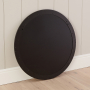 Industrial Medium Round Black Metal Window Wall Mirror – Dia 80cm