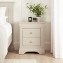 Wilmslow Dove Grey Painted 2 Drawer Bedside Table