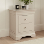Wilmslow Dove Grey Painted 2 Drawer Bedside Table