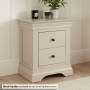 Wilmslow Dove Grey Painted 2 Drawer Bedside Table