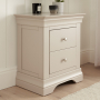Wilmslow Dove Grey Painted 2 Drawer Bedside Table