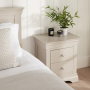 Wilmslow Dove Grey Painted 2 Drawer Bedside Table