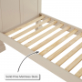 Wilmslow Dove Grey Painted 3ft Single Size Panel Bed