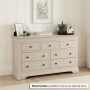 Wilmslow Dove Grey Painted Large Wide 3 over 4 Drawer Chest