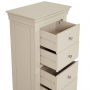 Wilmslow Dove Grey Painted 5 Drawer Tallboy Wellington Chest of Drawers