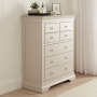 Wilmslow Dove Grey Painted Tall 4 over 3 Drawer Chest