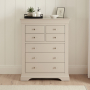 Wilmslow Dove Grey Painted Tall 4 over 3 Drawer Chest