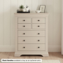 Wilmslow Dove Grey Painted Tall 4 over 3 Drawer Chest