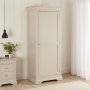 Wilmslow Dove Grey Painted 1 Door Single Wardrobe with Drawer