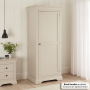 Wilmslow Dove Grey Painted 1 Door Single Wardrobe with Drawer