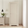 Wilmslow Dove Grey Painted 1 Door Single Wardrobe with Drawer