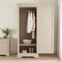 Wilmslow Dove Grey Painted 1 Door Single Wardrobe with Drawer