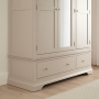 Wilmslow Dove Grey Painted 3 Door Triple Wardrobe with Mirror
