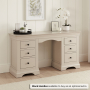 Wilmslow Dove Grey Painted Twin Pedestal Dressing Table Desk