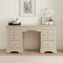 Wilmslow Dove Grey Painted Twin Pedestal Dressing Table Desk