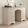 Wilmslow Dove Grey Painted Twin Pedestal Dressing Table Desk