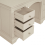 Wilmslow Dove Grey Painted Twin Pedestal Dressing Table Desk