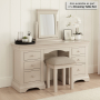 Wilmslow Dove Grey Painted Twin Pedestal Dressing Table Desk