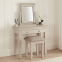 Wilmslow Dove Grey Painted Dressing Table Set with Mirror and Stool