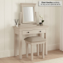 Wilmslow Dove Grey Painted Dressing Table Set with Mirror and Stool