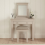 Wilmslow Dove Grey Painted Dressing Table Set with Mirror and Stool