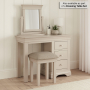 Wilmslow Dove Grey Painted Painted Single Pedestal Dressing Table