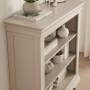 Wilmslow Dove Grey Painted Low Small Bookcase