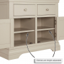 Wilmslow Dove Grey Painted Medium Sideboard with Dresser Top