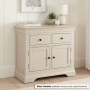 Wilmslow Dove Grey Painted Medium 2 Drawer 2 Door Sideboard