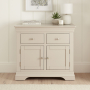 Wilmslow Dove Grey Painted Medium 2 Drawer 2 Door Sideboard