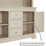 Wilmslow Dove Grey Painted Large Sideboard with Dresser Top