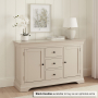 Wilmslow Dove Grey Painted Large 3 Drawer 2 Door Sideboard