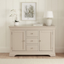 Wilmslow Dove Grey Painted Large 3 Drawer 2 Door Sideboard