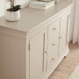 Wilmslow Dove Grey Painted Large 3 Drawer 2 Door Sideboard