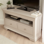 Wilmslow Dove Grey Painted Corner TV Unit Stand - To fit TV’s up to 50”