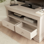 Wilmslow Dove Grey Painted Corner TV Unit Stand - To fit TV’s up to 50”
