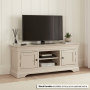 Wilmslow Dove Grey Painted Widescreen TV Unit Stand - Up to 60" TV Size