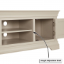 Wilmslow Dove Grey Painted Widescreen TV Unit Stand - Up to 60" TV Size