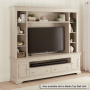 Wilmslow Dove Grey Painted XXL Widescreen TV Unit Stand – Up to 100” TV Size