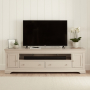 Wilmslow Dove Grey Painted XXL Widescreen TV Unit Stand – Up to 100” TV Size