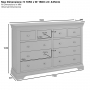 Wilmslow White Painted Extra Large Jumbo 10 Drawer Chest