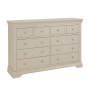 Wilmslow Dove Grey Painted Extra Large Jumbo 10 Drawer Chest