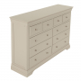 Wilmslow Dove Grey Painted Extra Large Jumbo 10 Drawer Chest