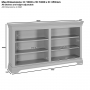 Wilmslow Dove Grey Painted Wide Low Double Bookcase