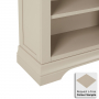 Wilmslow Dove Grey Painted Wide Low Double Bookcase